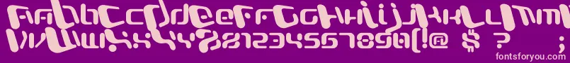 OfficerX Font – Pink Fonts on Purple Background