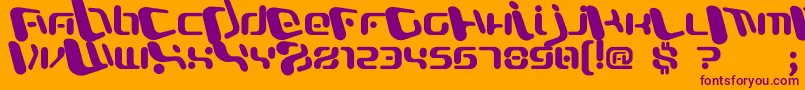 OfficerX Font – Purple Fonts on Orange Background
