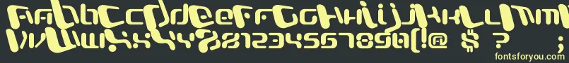 OfficerX Font – Yellow Fonts on Black Background