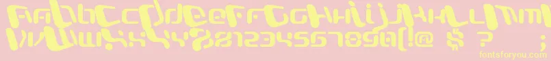 OfficerX Font – Yellow Fonts on Pink Background