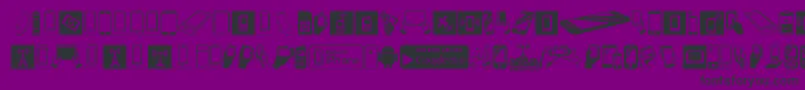SmartphoneIcons Font – Black Fonts on Purple Background