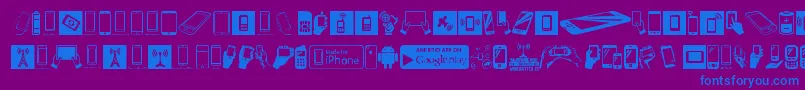 fuente SmartphoneIcons – Fuentes Azules Sobre Fondo Morado