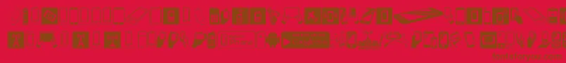 SmartphoneIcons-fontti – ruskeat fontit punaisella taustalla