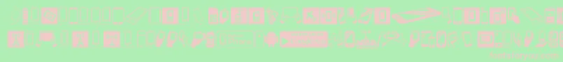 SmartphoneIcons-Schriftart – Rosa Schriften auf grünem Hintergrund
