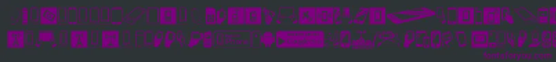 Police SmartphoneIcons – polices violettes sur fond noir