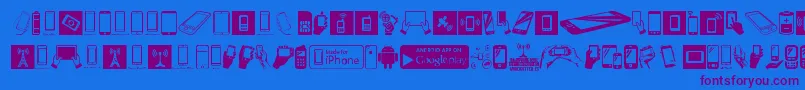 SmartphoneIcons-fontti – violetit fontit sinisellä taustalla