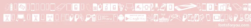 fuente SmartphoneIcons – Fuentes Blancas Sobre Fondo Rosa