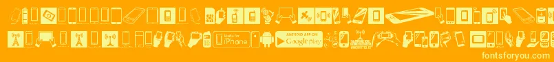 fuente SmartphoneIcons – Fuentes Amarillas Sobre Fondo Naranja