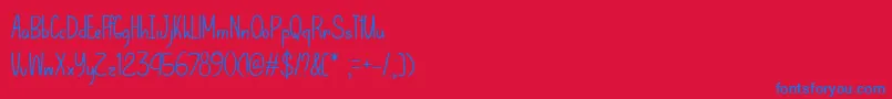 LetThatBeEnoughTtf Font – Blue Fonts on Red Background