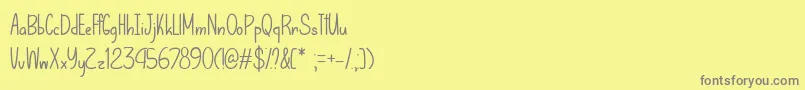 LetThatBeEnoughTtf Font – Gray Fonts on Yellow Background