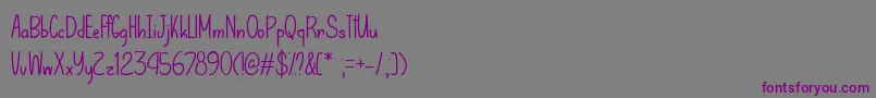 LetThatBeEnoughTtf Font – Purple Fonts on Gray Background