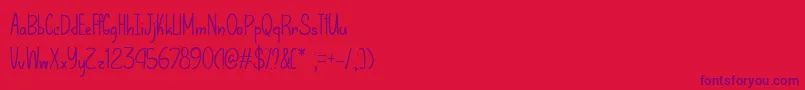LetThatBeEnoughTtf Font – Purple Fonts on Red Background