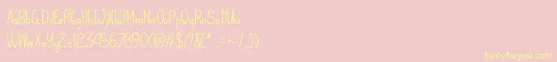 LetThatBeEnoughTtf Font – Yellow Fonts on Pink Background