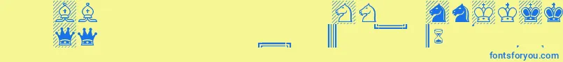 Alpha Font – Blue Fonts on Yellow Background