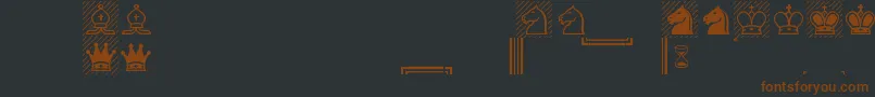 Alpha Font – Brown Fonts on Black Background