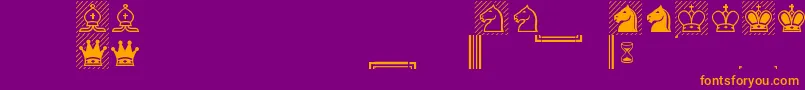 Alpha Font – Orange Fonts on Purple Background