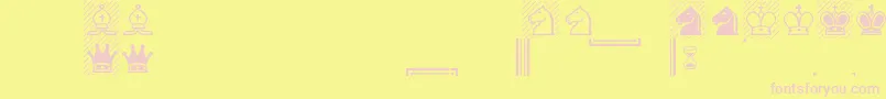 Alpha Font – Pink Fonts on Yellow Background