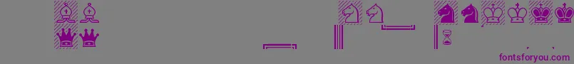 Alpha Font – Purple Fonts on Gray Background
