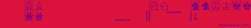 Alpha Font – Purple Fonts on Red Background