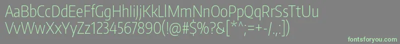 EncodesanscompressedExtralight Font – Green Fonts on Gray Background