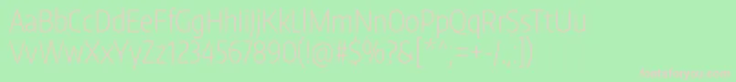 EncodesanscompressedExtralight Font – Pink Fonts on Green Background