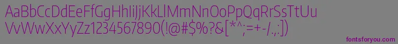 EncodesanscompressedExtralight Font – Purple Fonts on Gray Background