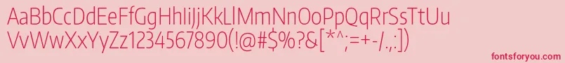 EncodesanscompressedExtralight Font – Red Fonts on Pink Background