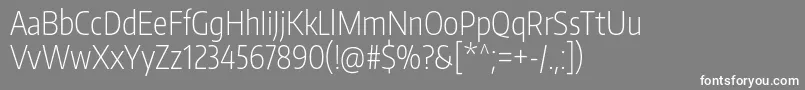 EncodesanscompressedExtralight Font – White Fonts on Gray Background