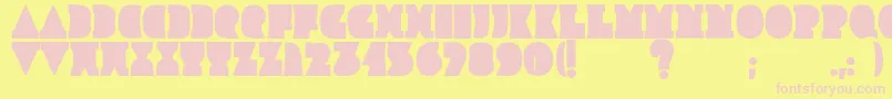 Improlija Font – Pink Fonts on Yellow Background