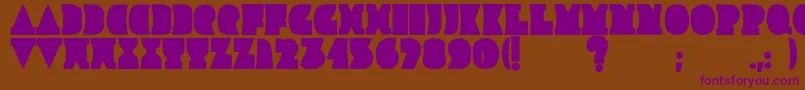 Improlija Font – Purple Fonts on Brown Background