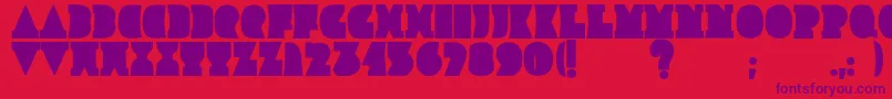 Improlija Font – Purple Fonts on Red Background