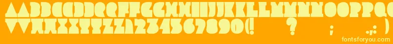 Improlija Font – Yellow Fonts on Orange Background