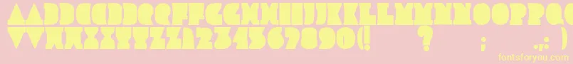 Improlija Font – Yellow Fonts on Pink Background