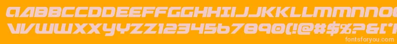 Graymalkincompactcond Font – Pink Fonts on Orange Background