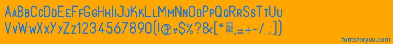 FabiolosmallcapRegular Font – Blue Fonts on Orange Background