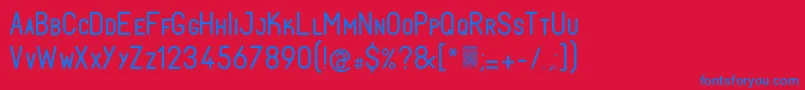 FabiolosmallcapRegular Font – Blue Fonts on Red Background