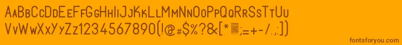 FabiolosmallcapRegular Font – Brown Fonts on Orange Background
