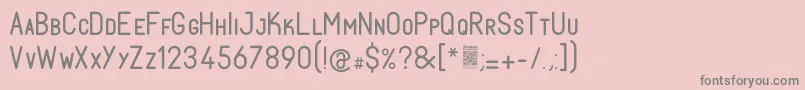 フォントFabiolosmallcapRegular – ピンクの背景に灰色の文字