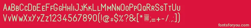 FabiolosmallcapRegular Font – Green Fonts on Red Background