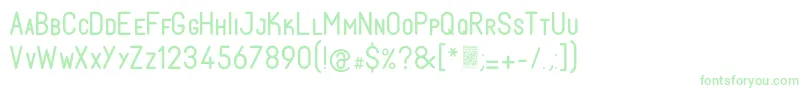 FabiolosmallcapRegular-fontti – vihreät fontit valkoisella taustalla
