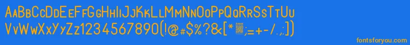FabiolosmallcapRegular Font – Orange Fonts on Blue Background