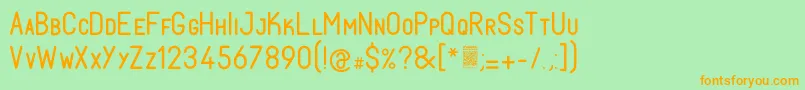 FabiolosmallcapRegular Font – Orange Fonts on Green Background