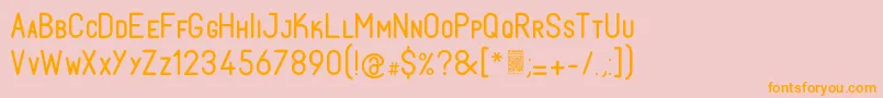 Шрифт FabiolosmallcapRegular – оранжевые шрифты на розовом фоне