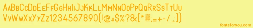 FabiolosmallcapRegular Font – Orange Fonts on Yellow Background