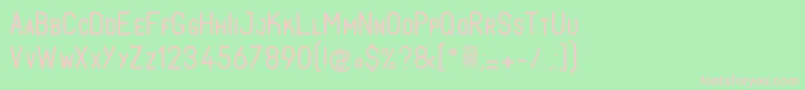 フォントFabiolosmallcapRegular – 緑の背景にピンクのフォント