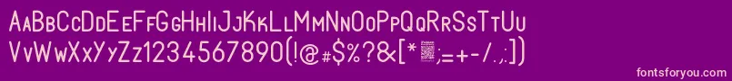 フォントFabiolosmallcapRegular – 紫の背景にピンクのフォント