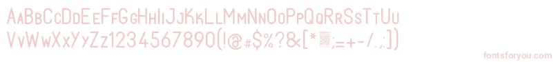 Шрифт FabiolosmallcapRegular – розовые шрифты на белом фоне