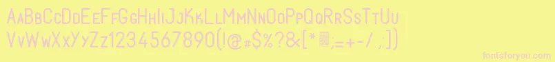 FabiolosmallcapRegular Font – Pink Fonts on Yellow Background