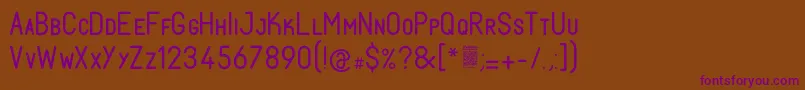 FabiolosmallcapRegular Font – Purple Fonts on Brown Background