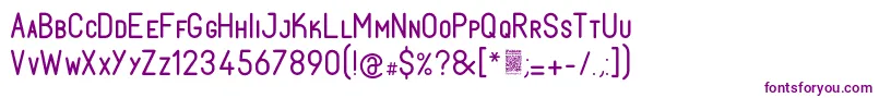 フォントFabiolosmallcapRegular – 白い背景に紫のフォント